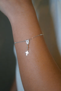 Pulseira Rosário - Prata 925