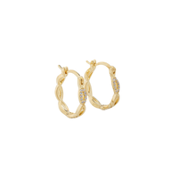 Argola Navette - Banho em Ouro
