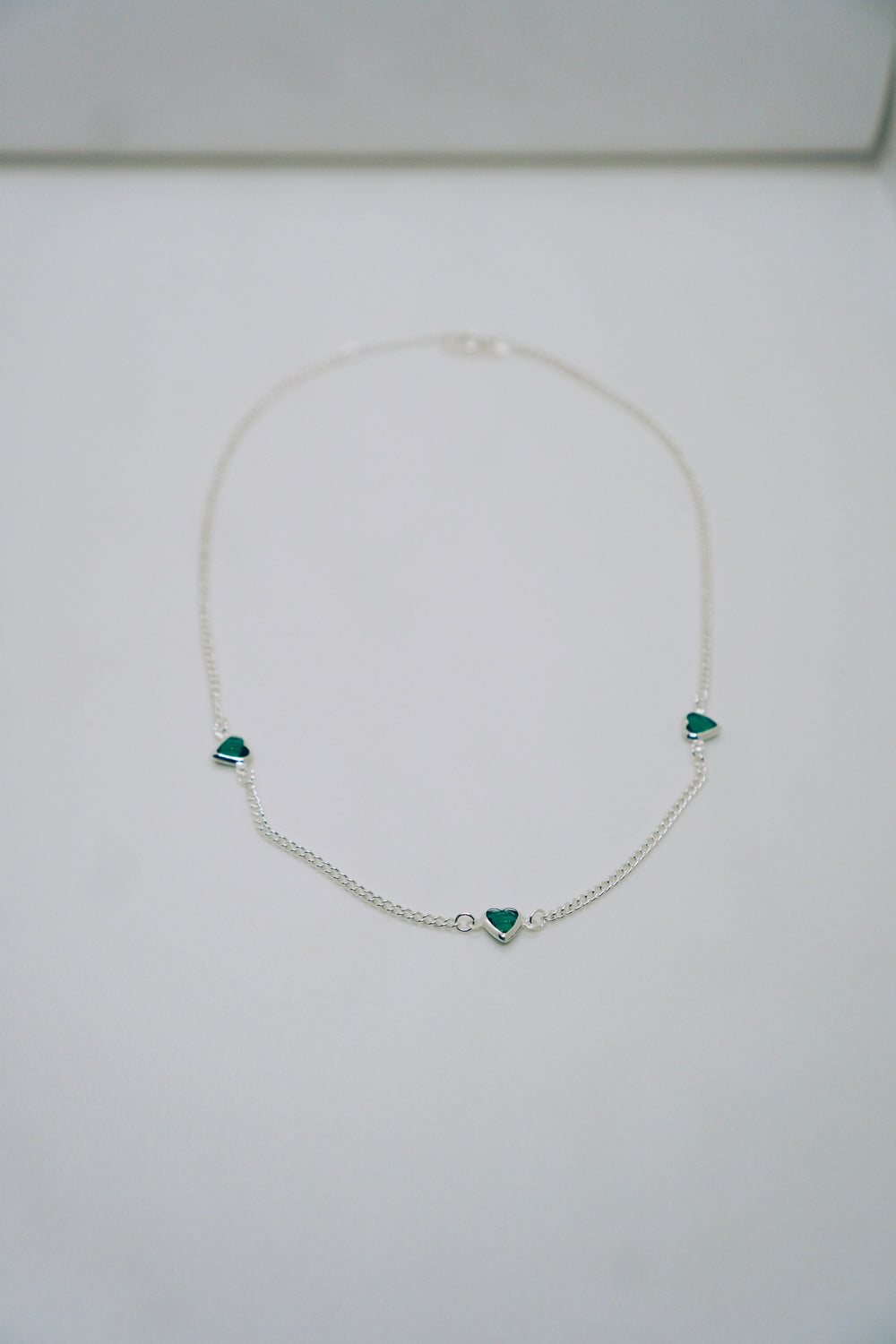 Choker Esmeralda  40 + 5 cm - Prata 925