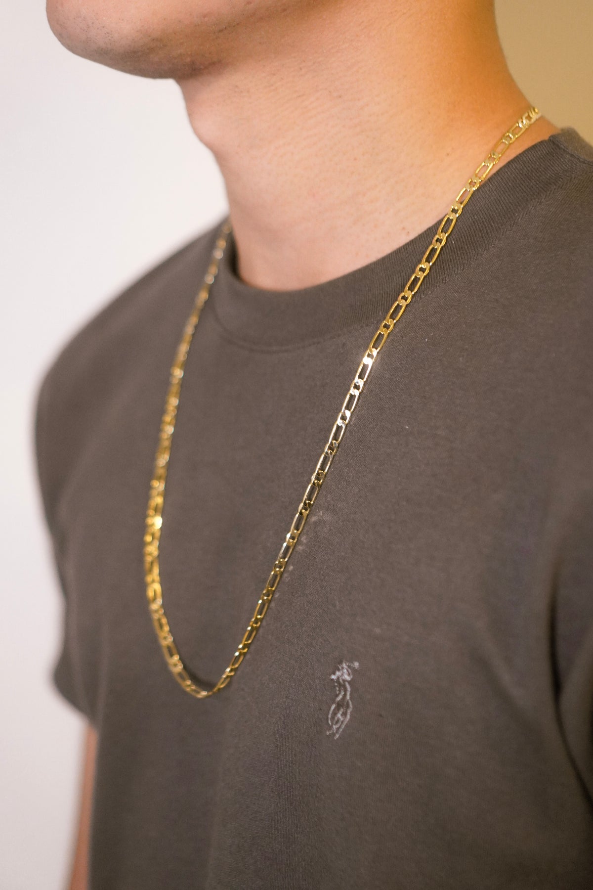Corrente Grumet Classic  Masculina 70cm - Banho em Ouro