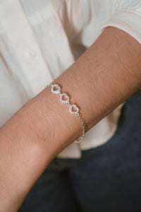 Pulseira trio Amore 19cm - Prata 925