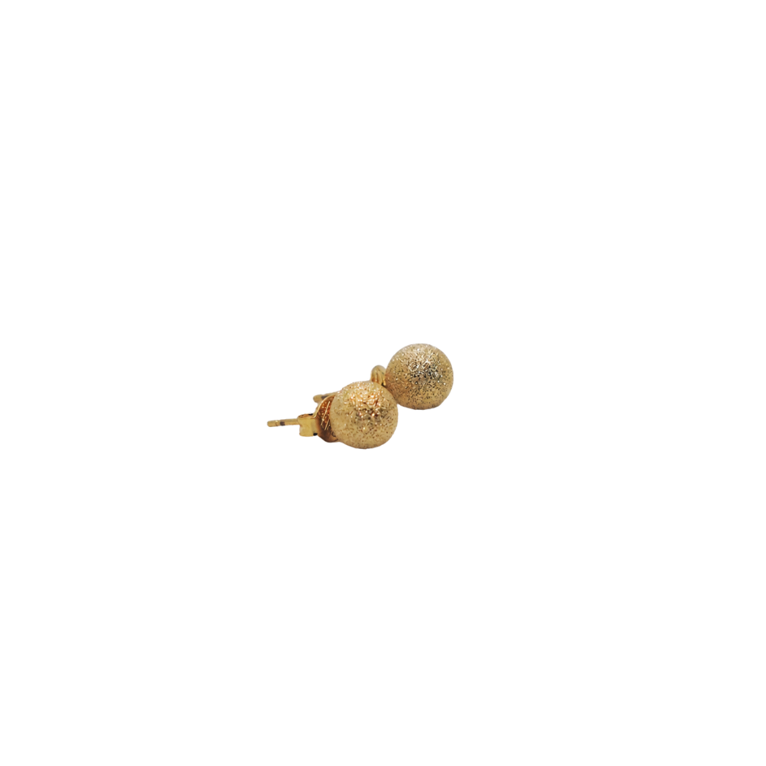 Brinco Buble Craquelado - Banho em Ouro