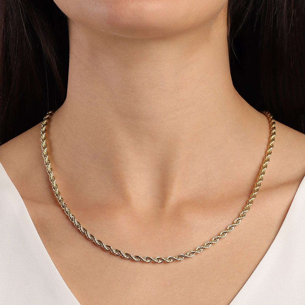 Corrente Cordão Baiano Royale 50cm - Banho em Ouro